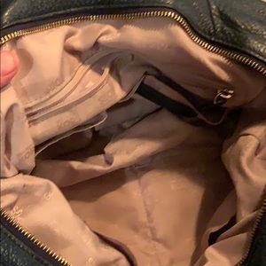 Michael kors navy leather handbag